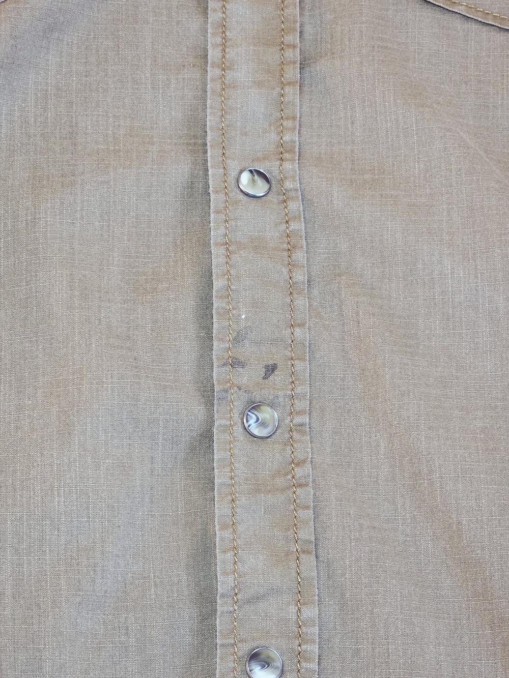 Bit & Bridle Men's Tan Button-Down Corduroy Western Shirt - Picture 4 of 12